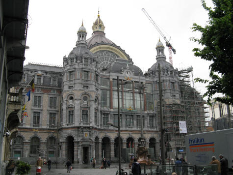The central train station in Antwerp Belgium is called Antwerpen-Centraal.