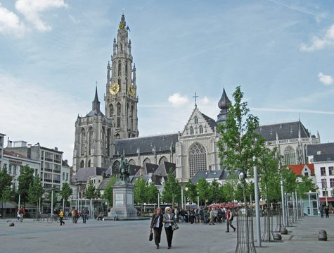Landmarks in Antgwerp Belgium (Antwerpen)